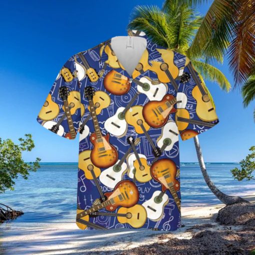 Guitar Music Pattern Hawaiian Shirt