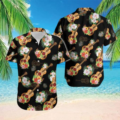 Guitar Vihuela Mexican Culture Tropical Unisex Hawaiian Aloha Shirts