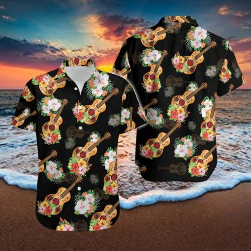 Guitar Vihuela Mexican Culture Tropical Unisex Hawaiian Aloha Shirts