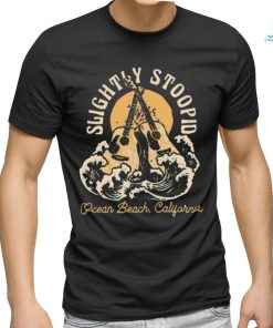 Guitar with wave Slightly Stoopid Ocean Beach California 2023 logo shirt