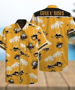 Gun And Roses Yellow Coconut Unisex Hawaiian Shirts