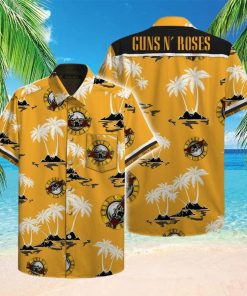 Gun And Roses Yellow Coconut Unisex Hawaiian Shirts