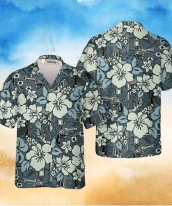 Gun Rifle Carbine Flat Gun Tropical Hawaiian Shirts