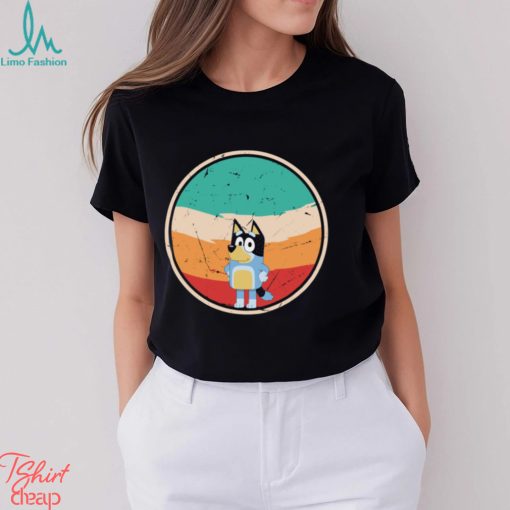 Heeler Bluey Dad Dog Vintage Sunset T shirt