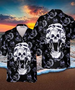 Hell Guard Skull Tropical Hawaiian Shirt