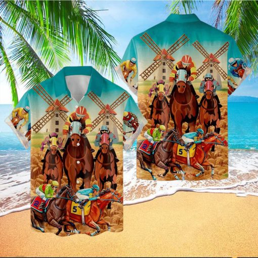 Horse Racing Hawaiian Shirt