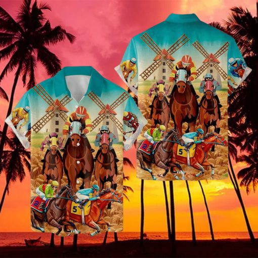 Horse Racing Hawaiian Shirt