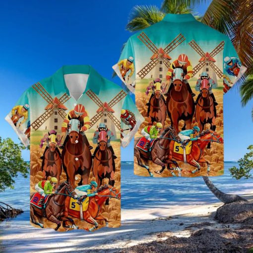 Horse Racing Hawaiian Shirt