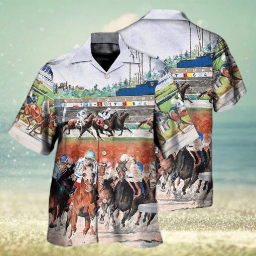 Horse Racing Wild Power Summer Hawaiian Shirt