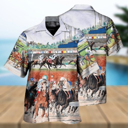 Horse Racing Wild Power Summer Hawaiian Shirt