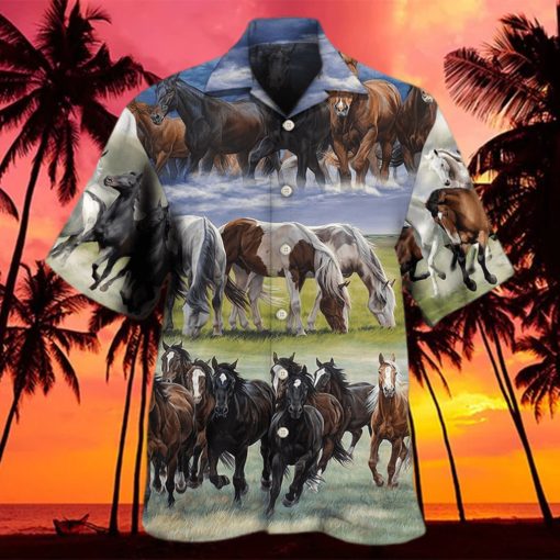 Horse Running Cool Hawaiian Shirt