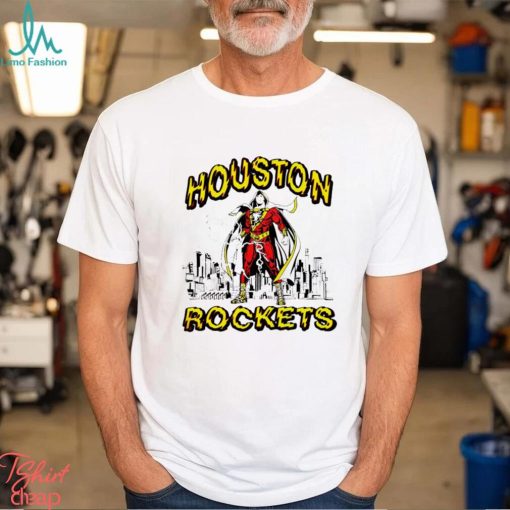 Houston Rockets DC comic Shazam character shirt