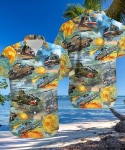 Huey Cobra Helicopter Remember The Day Hawaiian Shirt