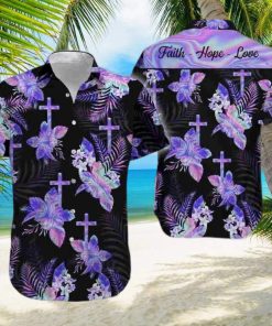 I Hologram Flower Of God Faith Hope Love Hawaiian Aloha Shirt