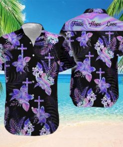 I Hologram Flower Of God Faith Hope Love Hawaiian Aloha Shirt