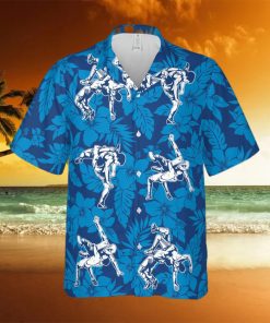 I May Start Talking About Wrestling Navy Blue Unisex Hawaiian Shirts