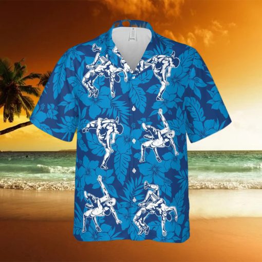 I May Start Talking About Wrestling Navy Blue Unisex Hawaiian Shirts