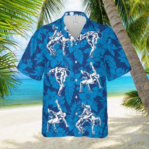 I May Start Talking About Wrestling Navy Blue Unisex Hawaiian Shirts