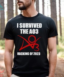 I survived the A03 Hacking of 2023 logo shirt