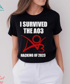 I survived the A03 Hacking of 2023 logo shirt