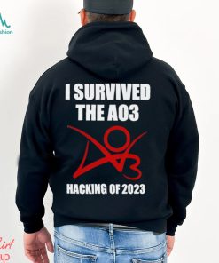 I survived the A03 Hacking of 2023 logo shirt