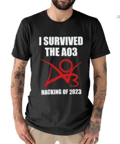 I survived the ao3 hacking of 2023 shirt