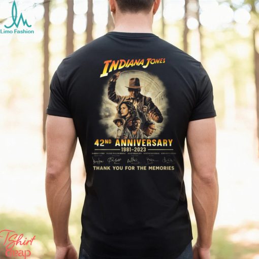 INDIANA JONES 42nd anniversary thank you for the memories t shirt