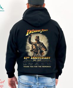 INDIANA JONES 42nd anniversary thank you for the memories t shirt