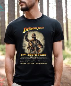 INDIANA JONES 42nd anniversary thank you for the memories t shirt