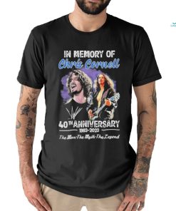 In memory of chris cornell 40th anniversary 1983 2023 the man the myth the legend shirt