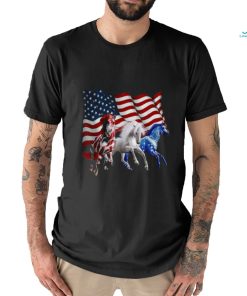 Independence Day Horse July 4th Horse Riding Flag America Classic T Shirt
