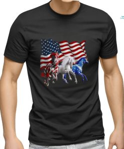 Independence Day Horse July 4th Horse Riding Flag America Classic T Shirt