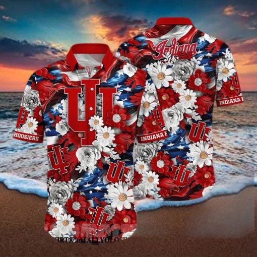 Indiana Hoosiers NCAA Independence Day Full Printed Classic Hawaiian Shirt