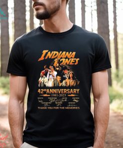 Indiana Jones 42nd Anniversary 1981 2023 Thank You For The Memories Shirt
