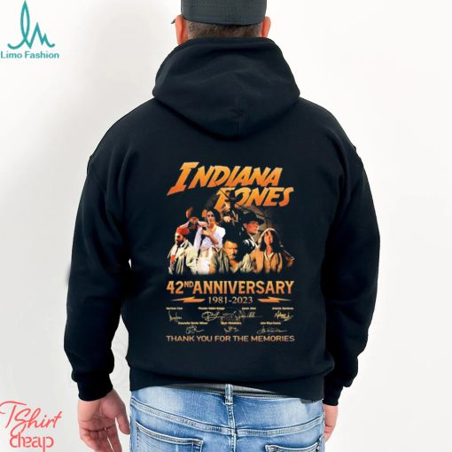 Indiana Jones 42nd Anniversary 1981 2023 Thank You For The Memories Shirt