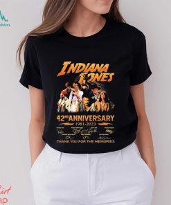 Indiana Jones 42nd Anniversary 1981 2023 Thank You For The Memories Shirt