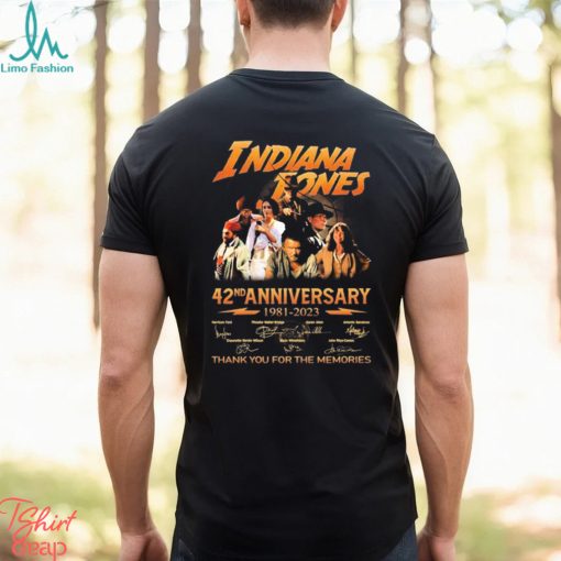 Indiana Jones 42nd Anniversary 1981 2023 Thank You For The Memories Shirt