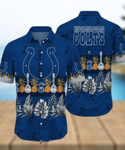 Indianapolis Colts NFL Hawaiian Shirt Tropical Pattern Graphic Trends Summer Gift For Fan NFL