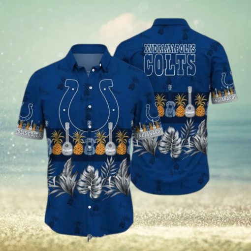 Indianapolis Colts NFL Hawaiian Shirt Tropical Pattern Graphic Trends Summer Gift For Fan NFL