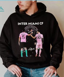 Inter Miami FC Lionel Messi 10 Sergio Busquets 5 David Beckham signature shirt