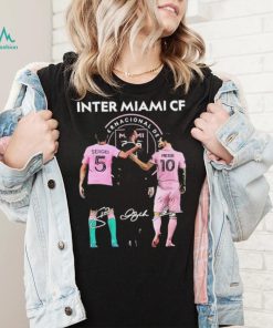 Inter Miami FC Lionel Messi 10 Sergio Busquets 5 David Beckham signature shirt