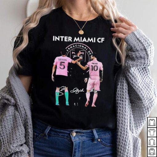 Inter Miami FC Lionel Messi 10 Sergio Busquets 5 David Beckham signature shirt