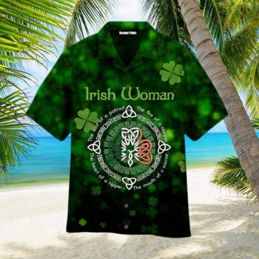 Irish Woman Happy St Patrick Hawaiian Shirt