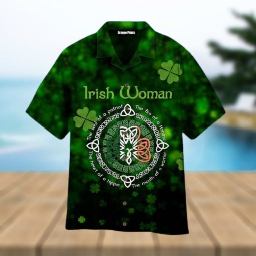 Irish Woman Happy St Patrick Hawaiian Shirt