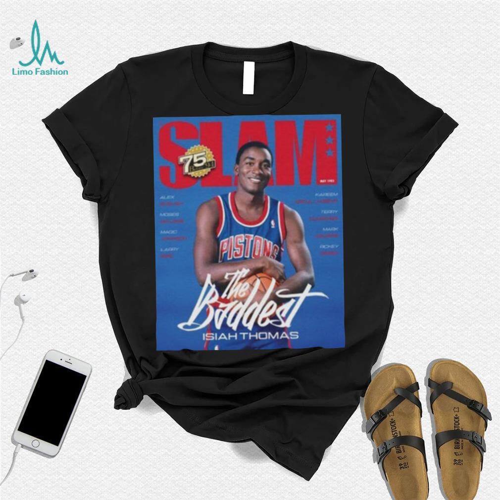 Isaiah Thomas Detroit Pistons NBA Slam Cover Tee Shirt - Limotees