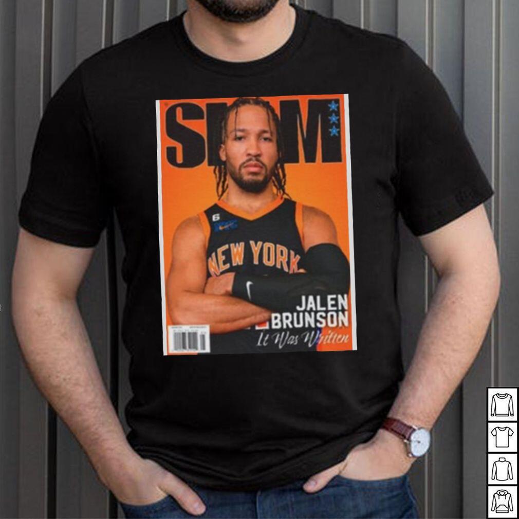 Jalen Brunson Knicks Slam Magazine T-Shirt sold by Len Mussio, SKU  41165745