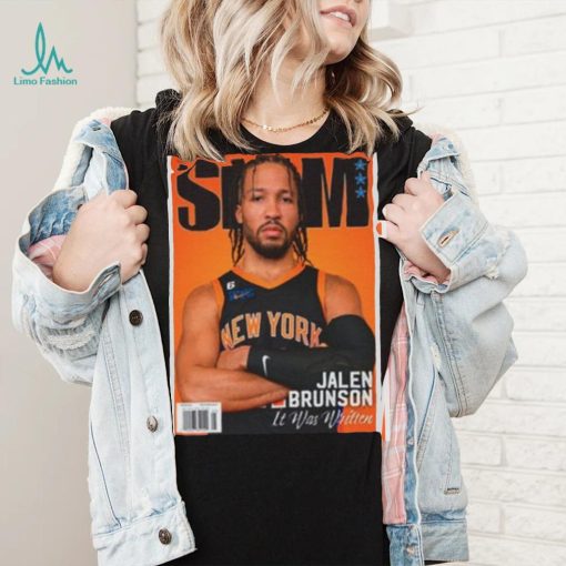 Jalen Brunson New York Knicks NBA Slam Cover Tee Shirt