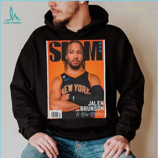 Jalen Brunson New York Knicks NBA Slam Cover Tee Shirt