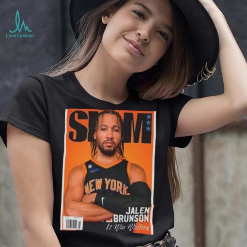 Jalen Brunson New York Knicks NBA Slam Cover Tee Shirt