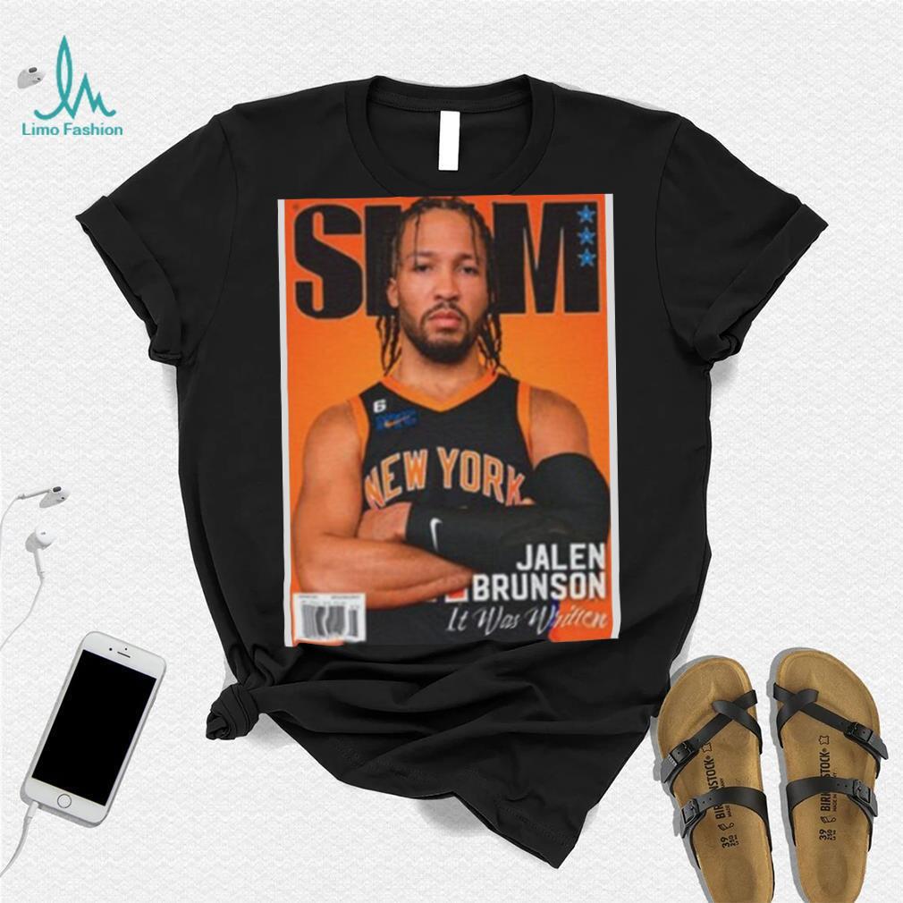 Jalen Brunson Knicks Slam Magazine T-Shirt sold by Len Mussio, SKU  41165745
